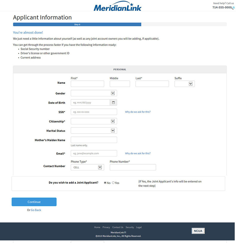 XA Applicant Info