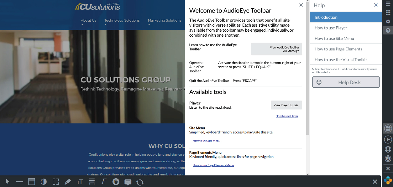 AudioEye Toolbar AudioEye Toolbar
