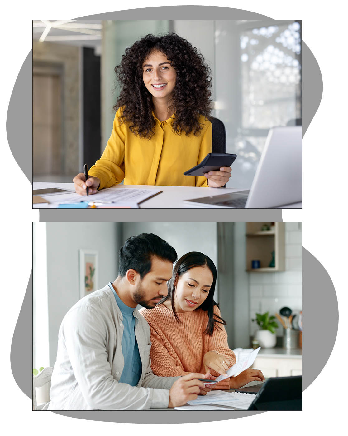 People working on tax information